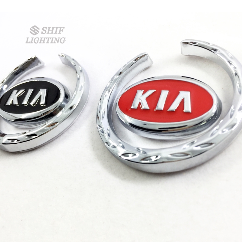 1Pc Stiker Emblem Logo KIA Bahan Metal Untuk Dekorasi Bagasi Belakang Mobil