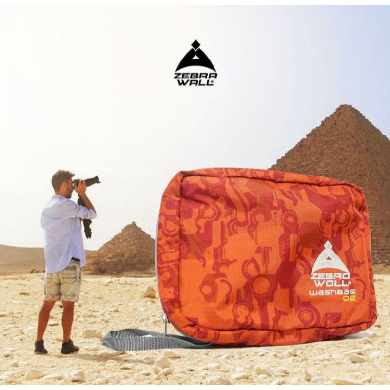 Tas Peralatan dan Perlengkapan Mandi/Wash bag Zebra wall