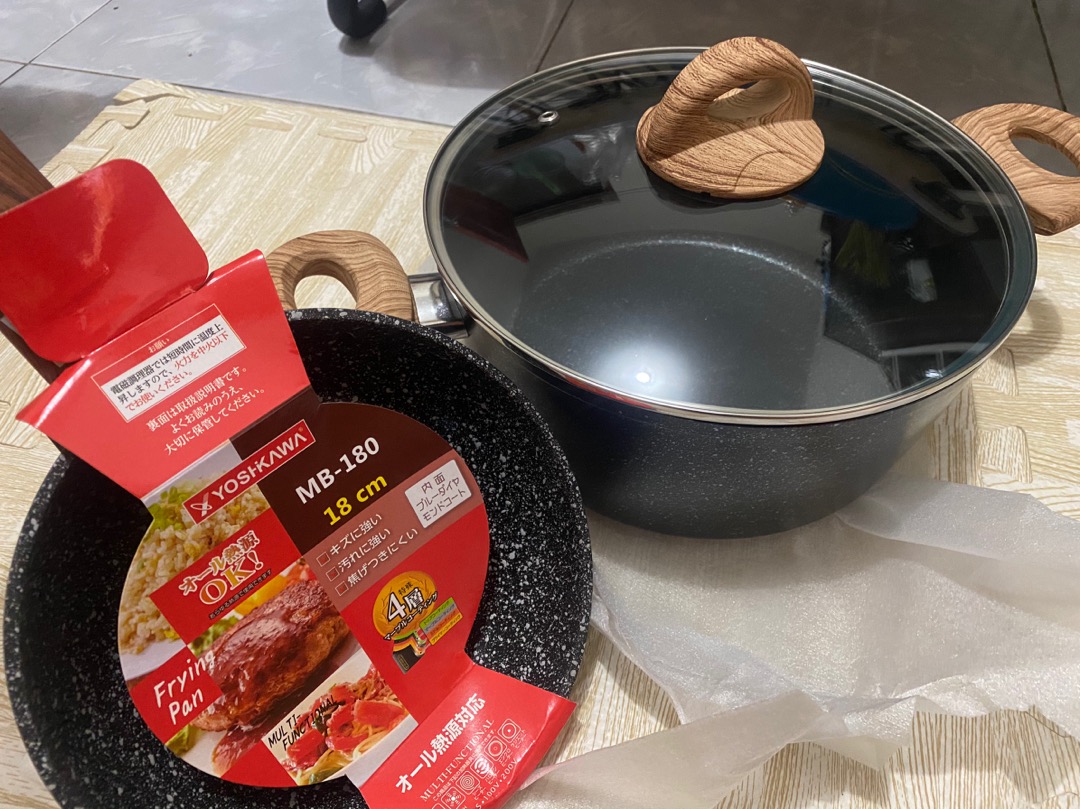 Panci Sauce Pot D24cm Non Stick Marble Yoshikawa