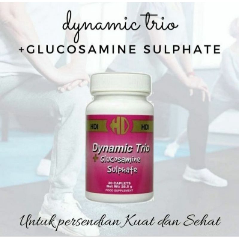 DYNAMIC TRIO GLUCOSAMINE SULPHATE 30 CAPS Brand HDI Plus ORIGINAL 100%