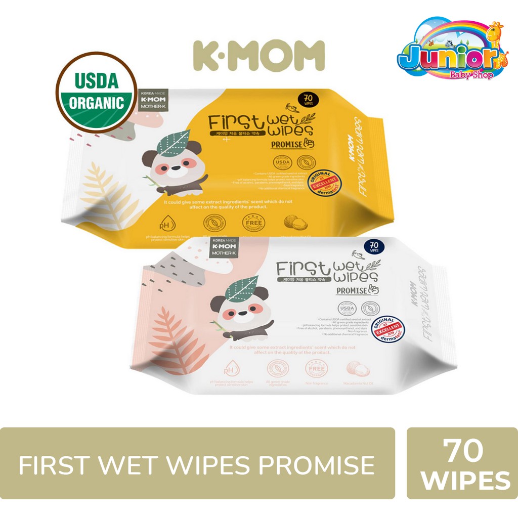 K-MOM First Wet Wipes 70pcs Promise