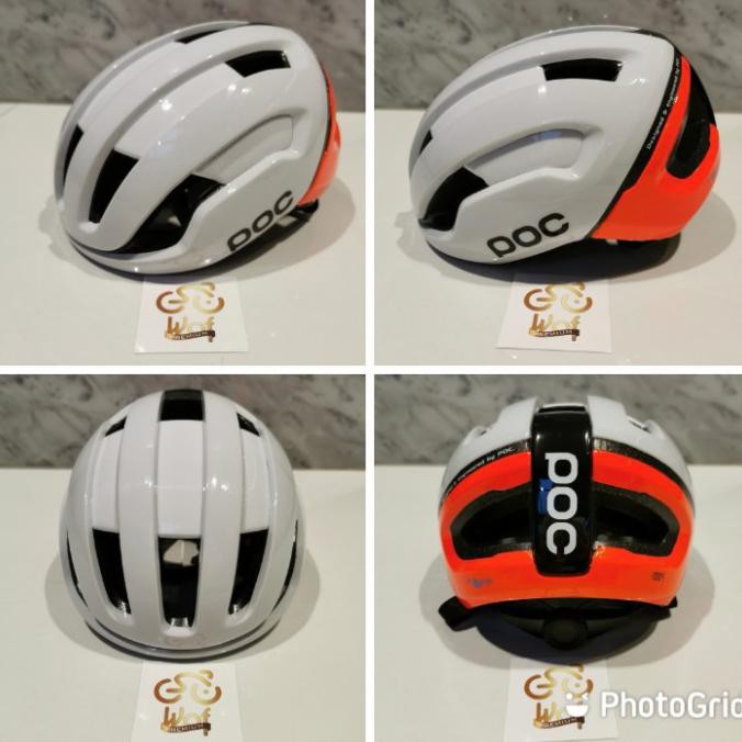 Terlaris Helm Sepeda Poc Omne Air Spin Acm Bike Helmet Not Rockbros Cairbull - Putih Orange Diskon