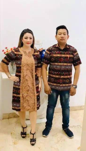 Couple Batik Kombi Brokat B39 Xl,xxl ( Jual Terpisah)