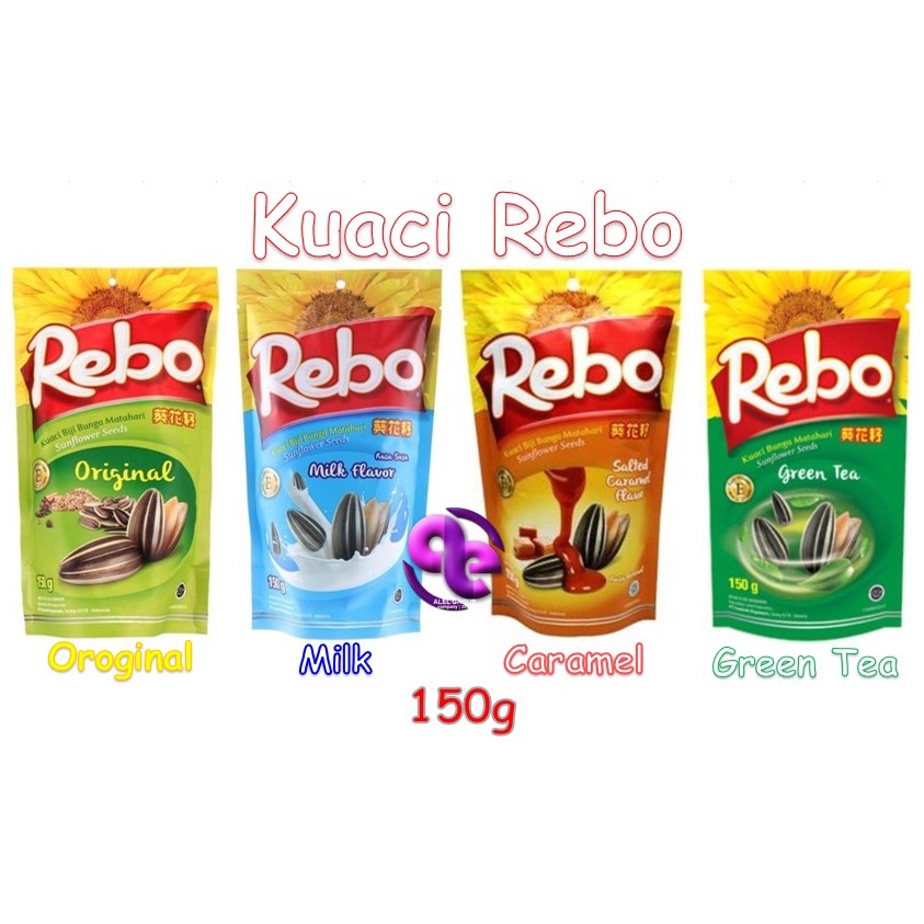 

KUACI REBO 150 g | ORIGINAL | CARAMEL | SUSU | GREEN TEA