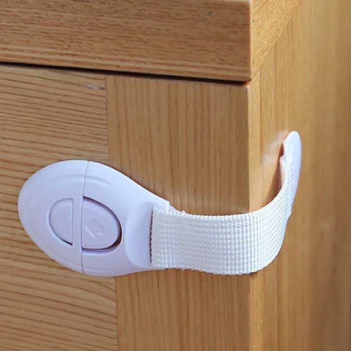 Kunci Lemari Tambahan Kunci Kulkas Pengaman Anak Ribbon Lock Safety Kids Drawer