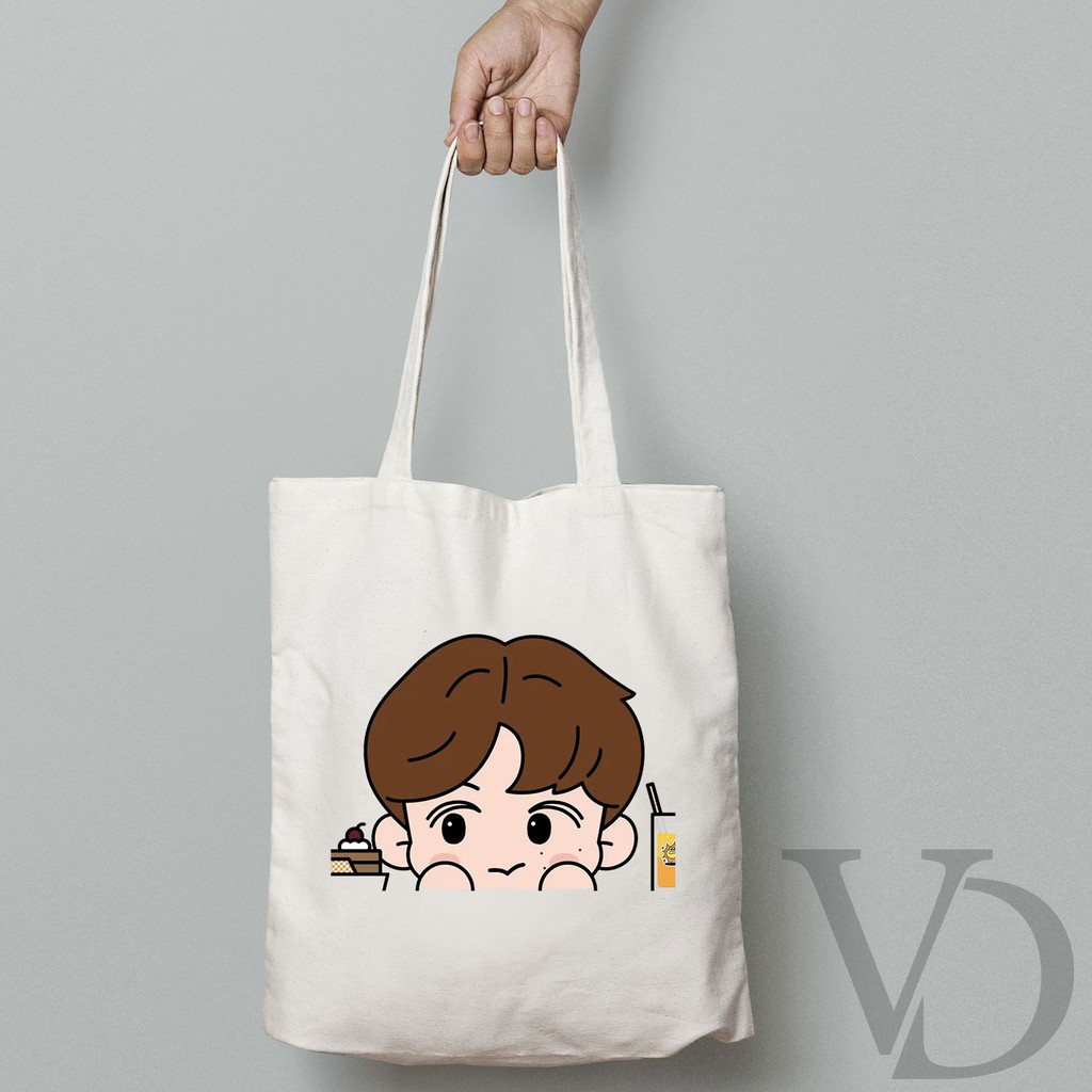 NCT DREAM /TOTE BAG BAHAN KANVAS MOTIF NCT CAFE 2021 / KPOP TOTE BAG / TAS BELANJA MOTIF KOREA