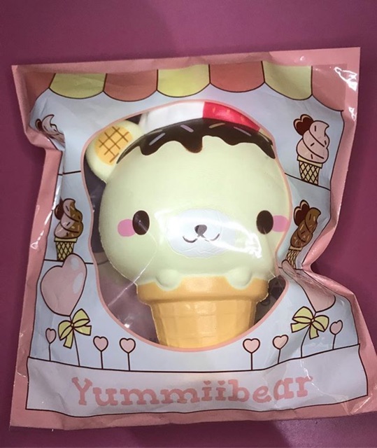 Yummiibear Chocolate Ice Cream Cone Squishy
