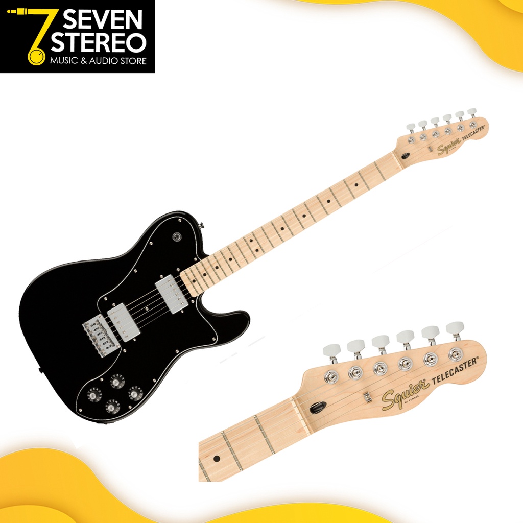 Squier Affinity Series Telecaster Deluxe Electric Guitar Maple FB Black