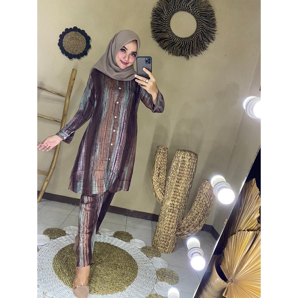 SET TUNIK SALUR KANCING