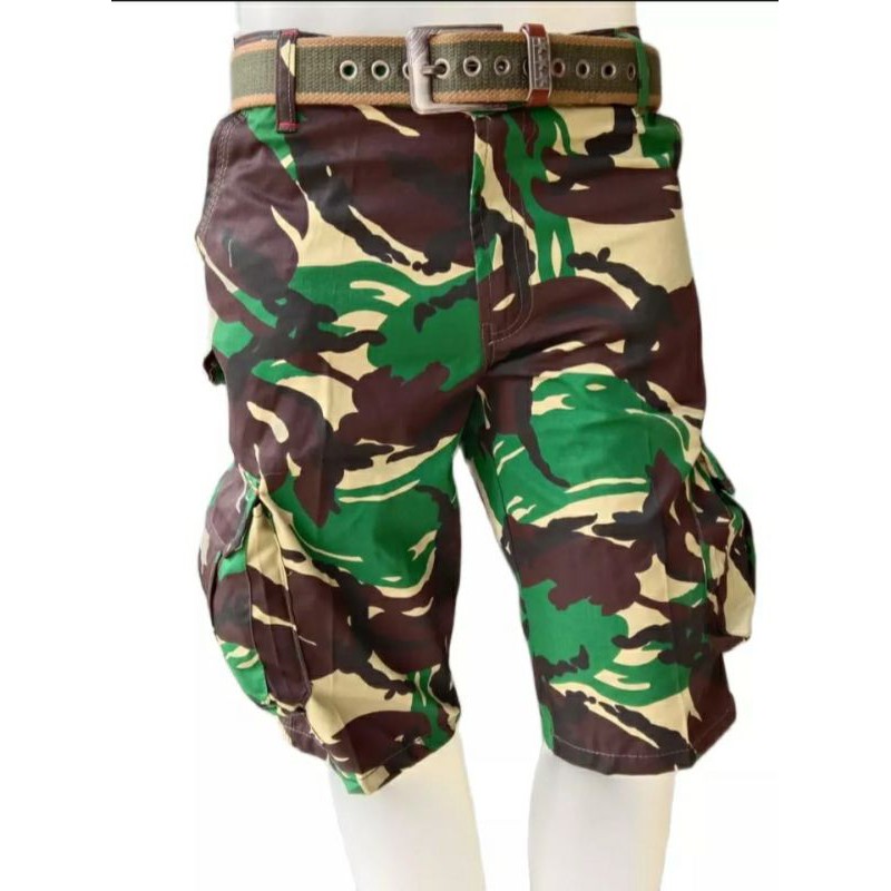 Celana pendek kargo pria/ Celana pendek loreng army/ Celana gunung pendek motif camo army