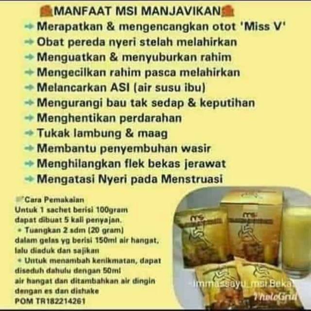 

Manjavikan jamu rasa milkshak