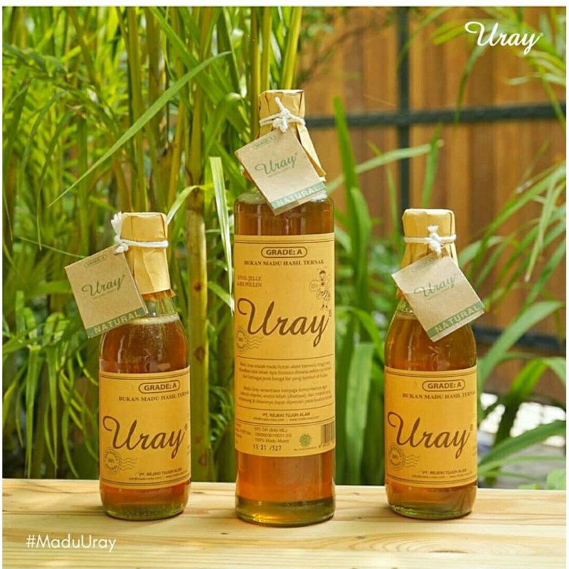 Madu Uray Natural Honey 450 gram 100% madu asli. madu hutan
