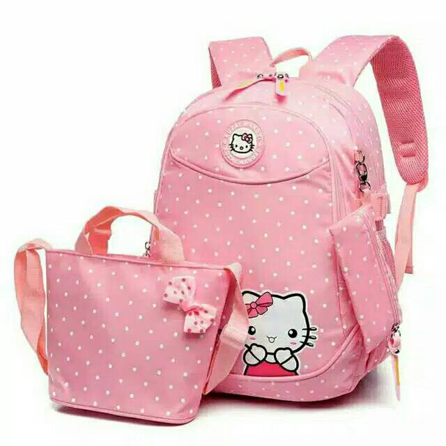 JS_Tas Anak sekolah SD Baby Bag Tas Ransel Anak Sekolah Karakter perempuan Tas Karakter Hellokitty