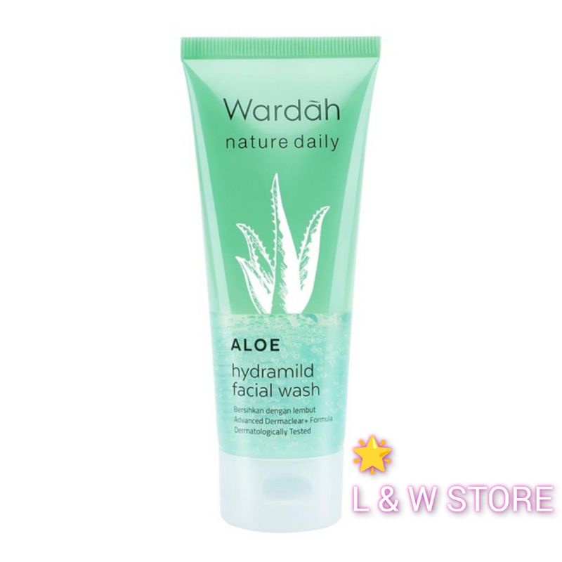 Wardah Nature Daily Aloe Hydramild Facial Wash 60 ml &amp; 100 ml