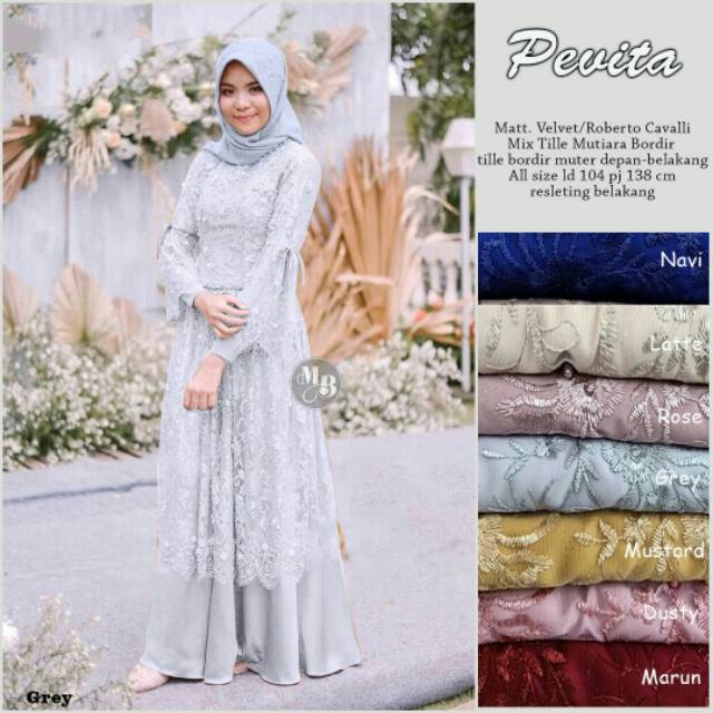 PEVITA GAMIS TILLE MUTIARA ORI MB harga ekonomis top quality