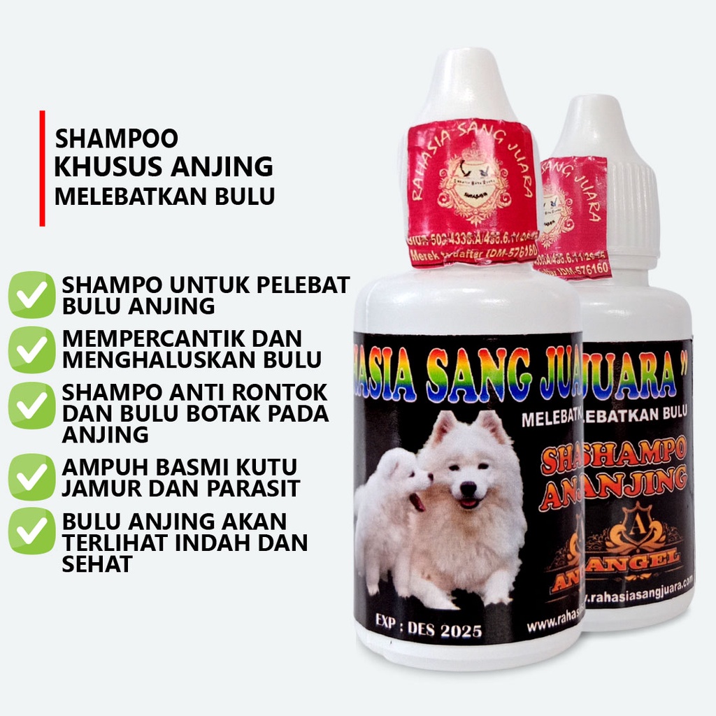 SHAMPO ANJING ANTI RONTOK KUTU JAMUR DAN MELEBATKAN BULU