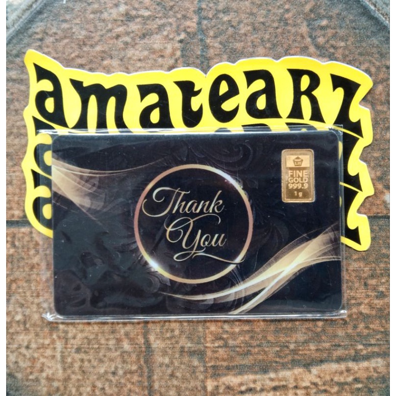 LOGAM MULIA ANTAM GIFT SERIES THANK YOU BERAT 1 GRAM FINE GOLD 999,9 %