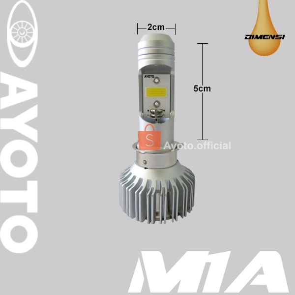 Lampu motor depan LED AYOTO M1A H6 AC DC motor bebek matic AC DC