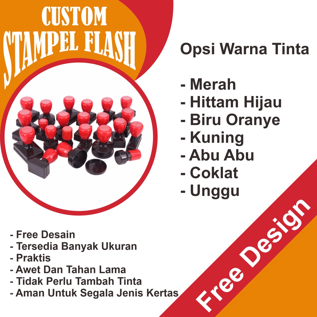 

STAMPEL FLASH OTOMATIS CUSOM-FREE DESIGN