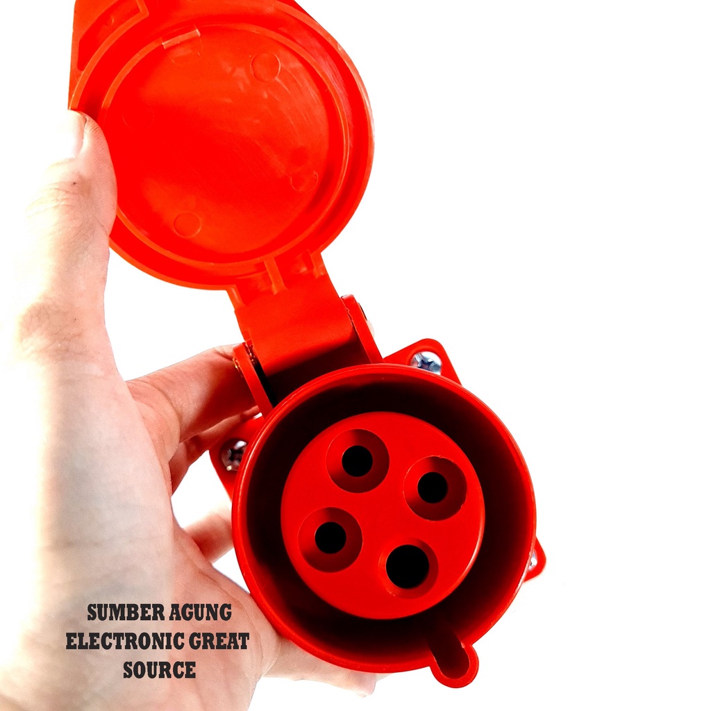 Socket 4x32 32A Stop Lubang Empat OB Tempel Surface Mounting 3P+E S432