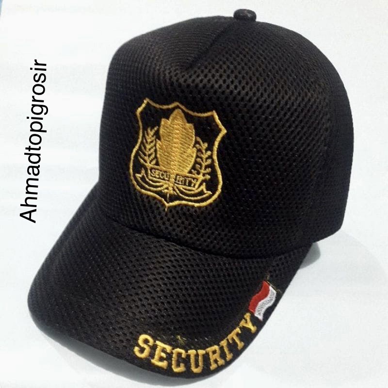 NEW TOPI SECURITY COKLAT TUA FULL BORDIR ORIGINAL PREMIUM