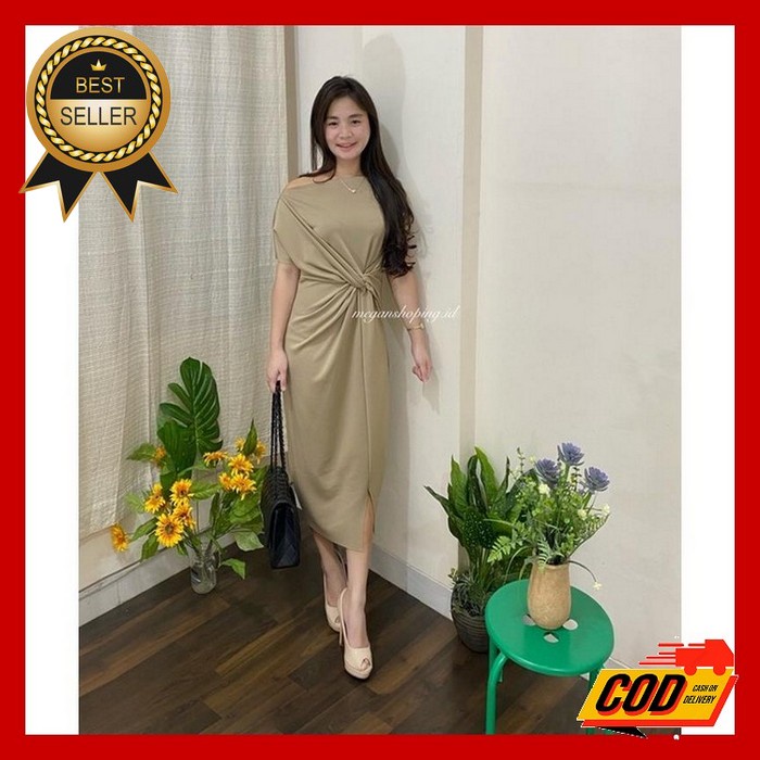 Produk Terbaru Gamis Dress Jetblack Alhauraa / Alhaura /Al-Hauraa / Al Tira Knot Dress Casual One S