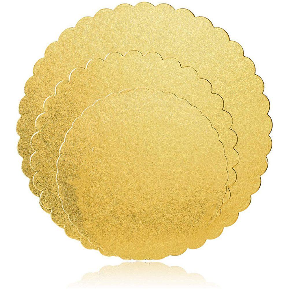 Solighter 5Pcs Tray Dessert Sekali Pakai Untuk Aksesoris Pesta Ulang Tahun Pernikahan Dapur Karton Bulat