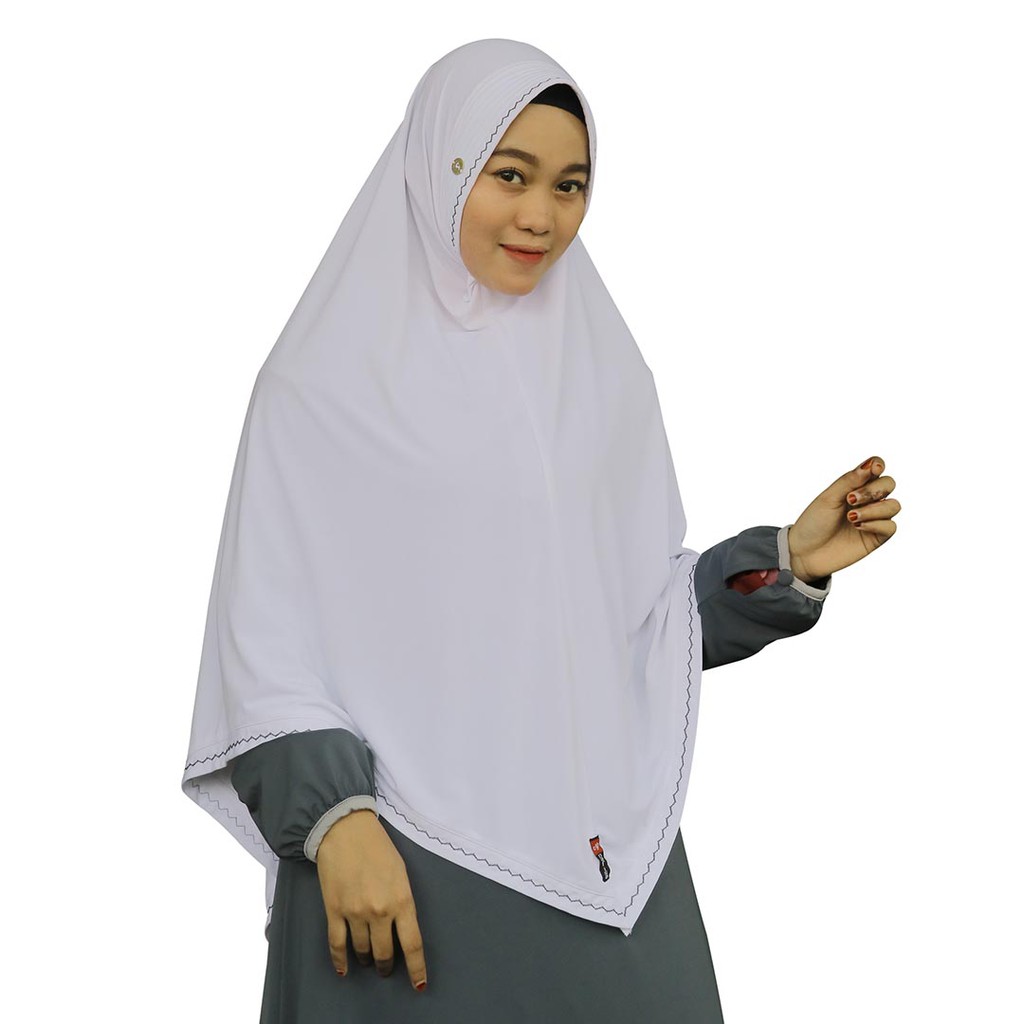 Nafisa Belvana - Jilbab Instan Jumbo Syar'i (Size L & XL)-PUTIH