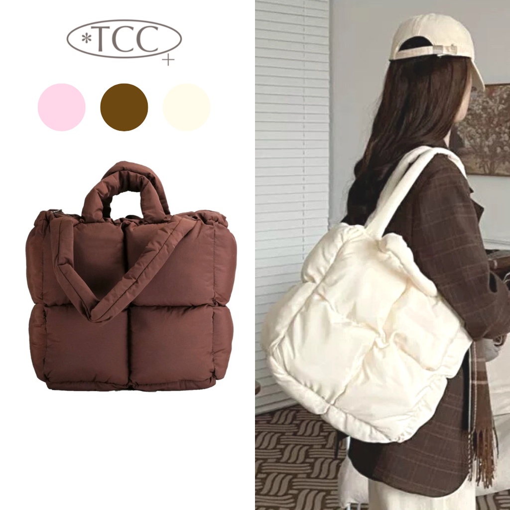 시크 — #TCC121 honor pillow bag  — import tas bantal fluffy mochi mini cream broken white brown chocol