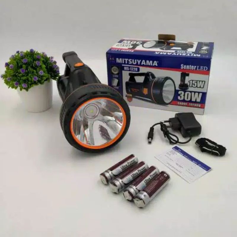 Senter Led Jumbo Mitsuyama 30 Watt MS-1220 - Senter Tangan Plus Emergency Mitsuyama 30 Watt MS-1220