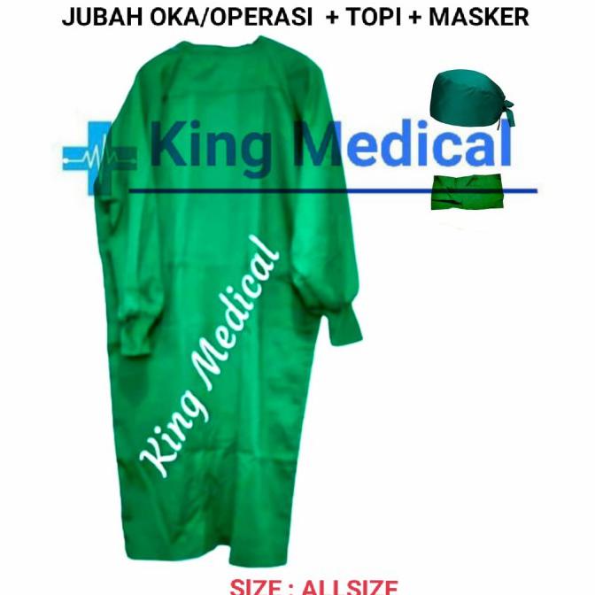 Jubah Operasi/Baju Oka Lengan Panjang