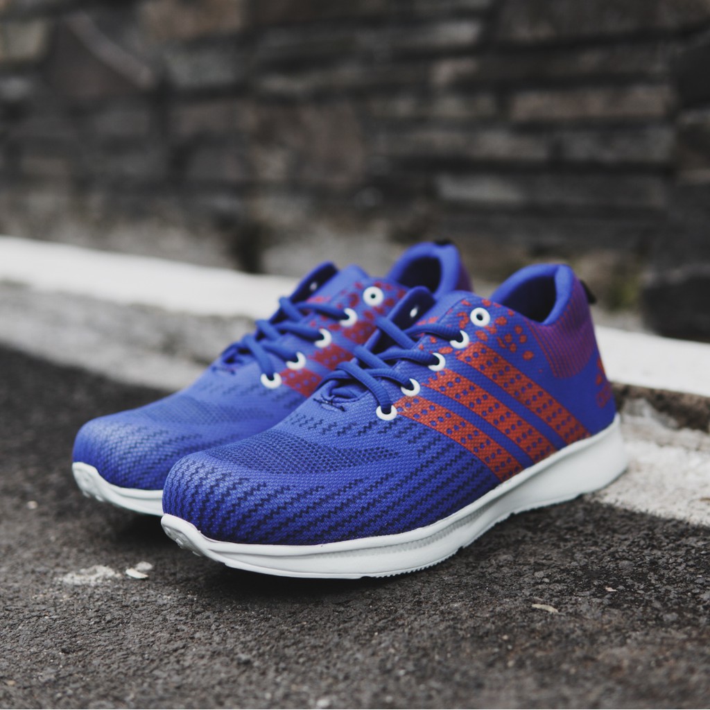 SM88 - BIG PROMO Sepatu Sport Pria Adidas Zoom Biru Sneakers Olahraga Jogging Running Cowok Snekers