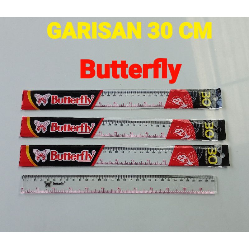 

PENGGARIS / GARISAN PLASTIK Butterfly 30 Cm