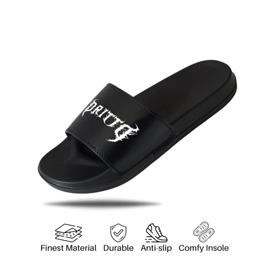 Sandal Slip On Dritto - Sandal Slide Pria (Kenka) - Black