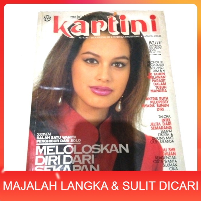 Majalah KARTINI No.463 Agu 1992 Cover SOPHIA LATJUBA Langka