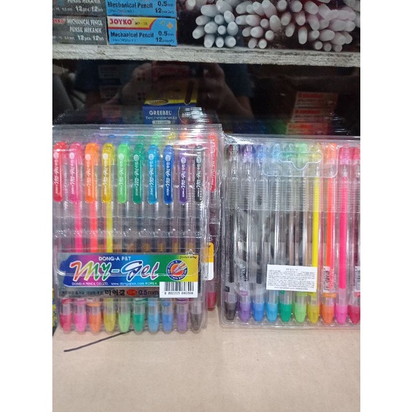 

pulpen 10wrn my gel 0.5mm dan 12wrn my gel 0.5mm