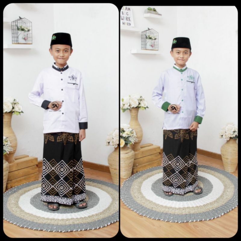 Baju koko Anak dan remaja Laki-laki Motif NU/ Baju NU/ Koko NU/koko Anak Laki Laki SMP/ Koko Remaja/