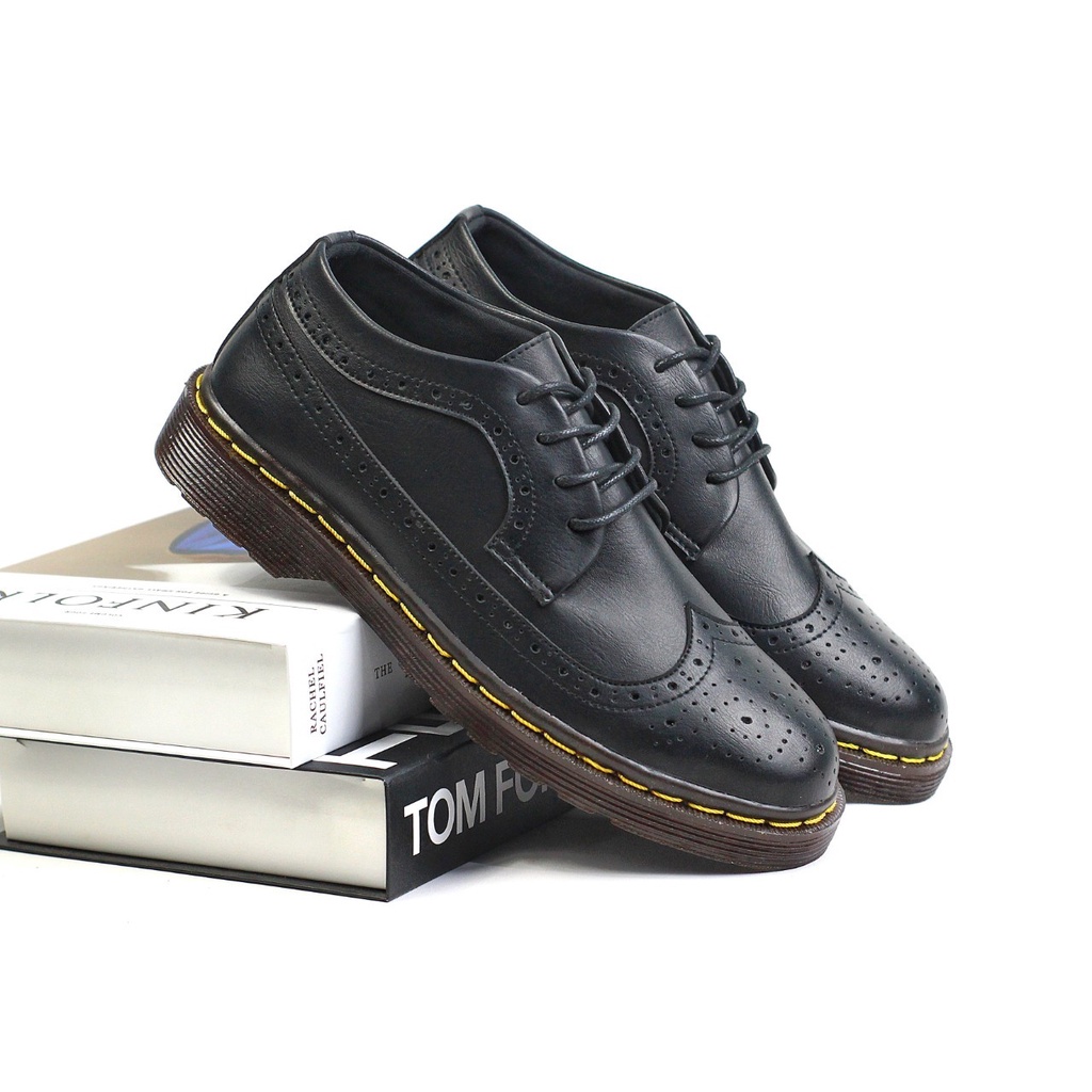 Sepatu Dr MRTIN Formal Pantofel pria Resmi Formal Hitam Kuliah Kantor Kerja PNS Guru SMITH LORD 400