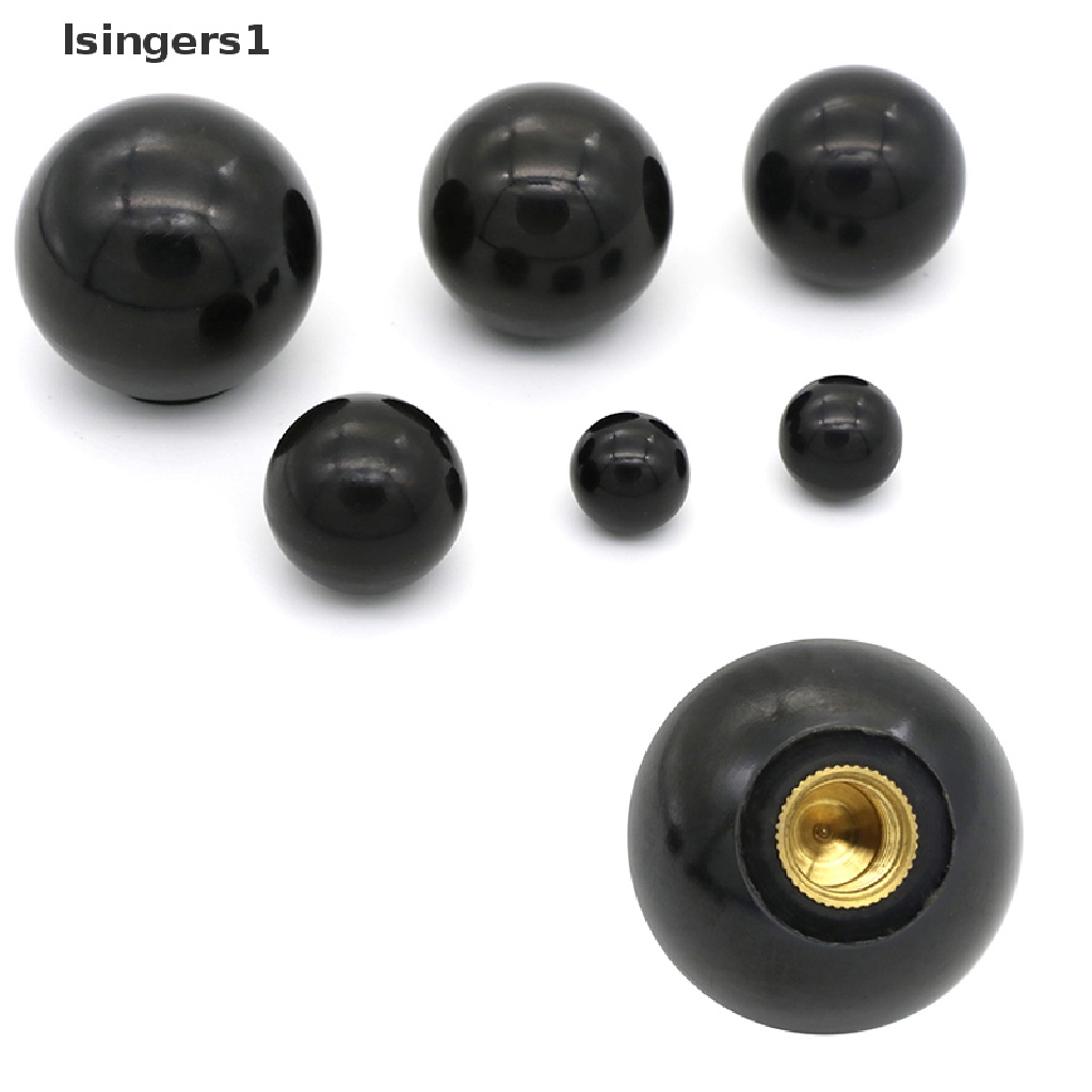 (lsingers1) M4 / M5 / M6 / M8 / M10 / M12 knob clamping Bentuk Bola Bahan Plastik Warna Hitam