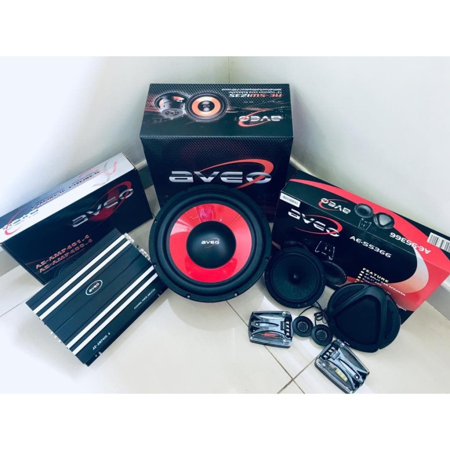 PAKET AUDIO AVEO POWER SUBWOOFER SPEAKER SPLIT TWEETER CROSSOVER PAKET AUDIO MOBIL MURAH BERGARANSI