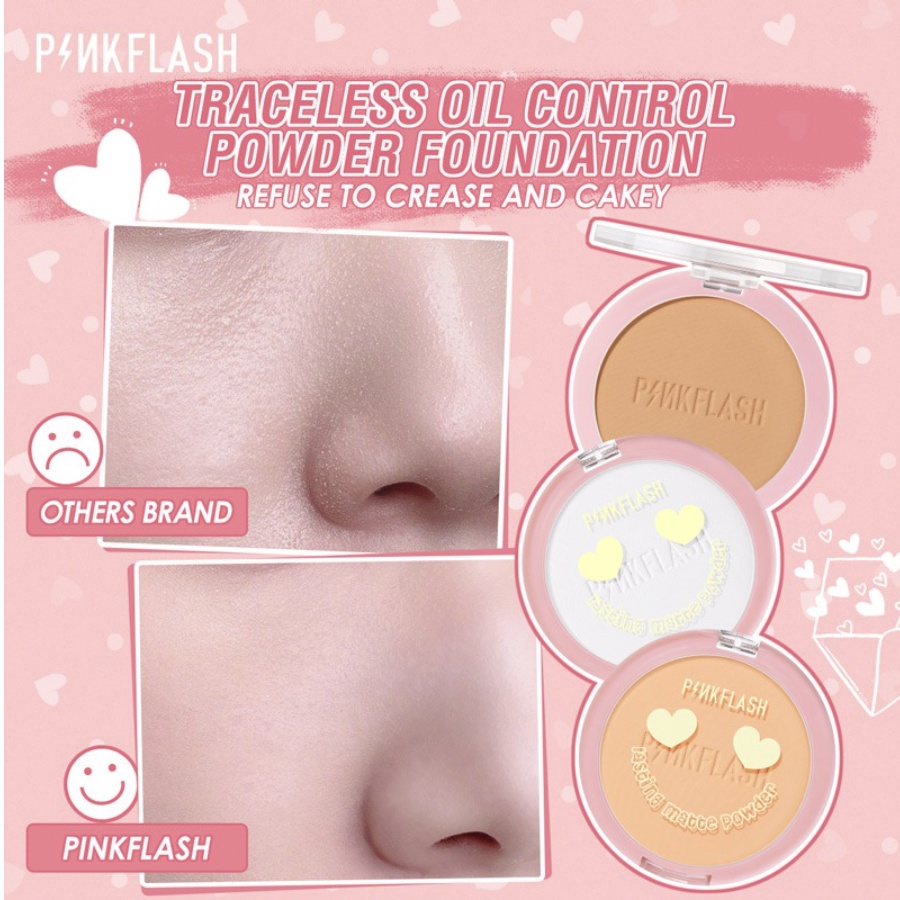 [ PINKFLASH ] OhMySelf Pressed Powder Long-lasting Matte Lightweight Oil Control Special Edition