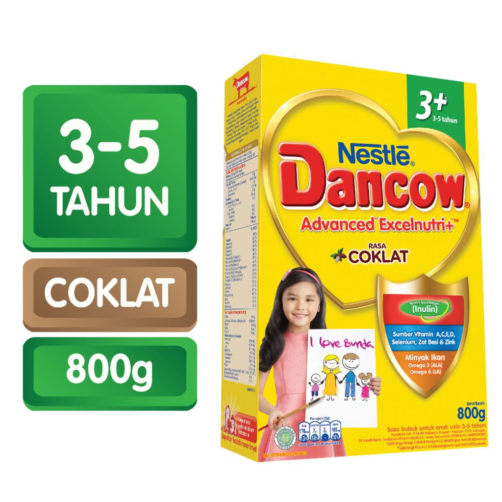 

Dancow 3+ Advanced Excelnutri 800g MADU/COKLAT/VANILA