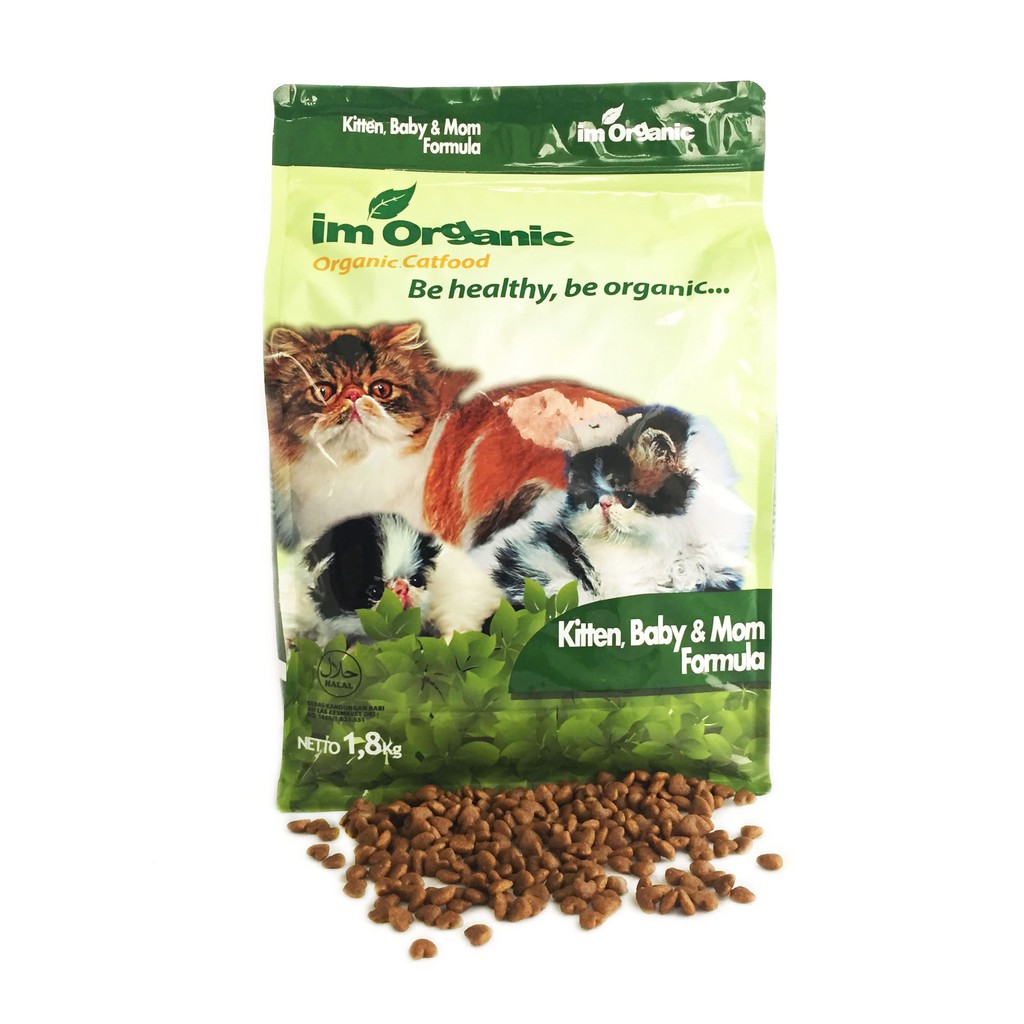 Catfood Makanan Kucing Im Organic Kbm Kitten Baby And Mom 1 8 1 8