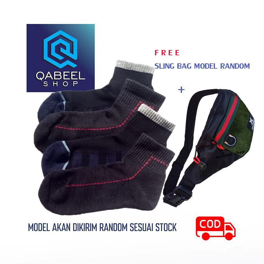 Kaos Kaki Pria kualitas premium FREE Tas sling bag,Kaos Kaki Berkualitas,Harga Murah,