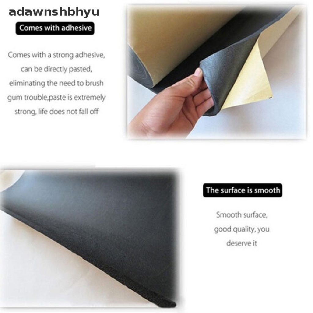 Adawnshbhyu 1Pc 30 * 50cm Perekat Otomatis Katun Isolasi Busa Mobil Peredam Suara Deadener