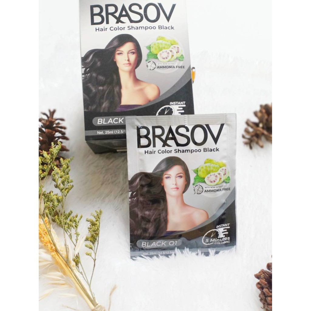 Brasov Hair Color Shampoo / Pewarna Rambut Brasov