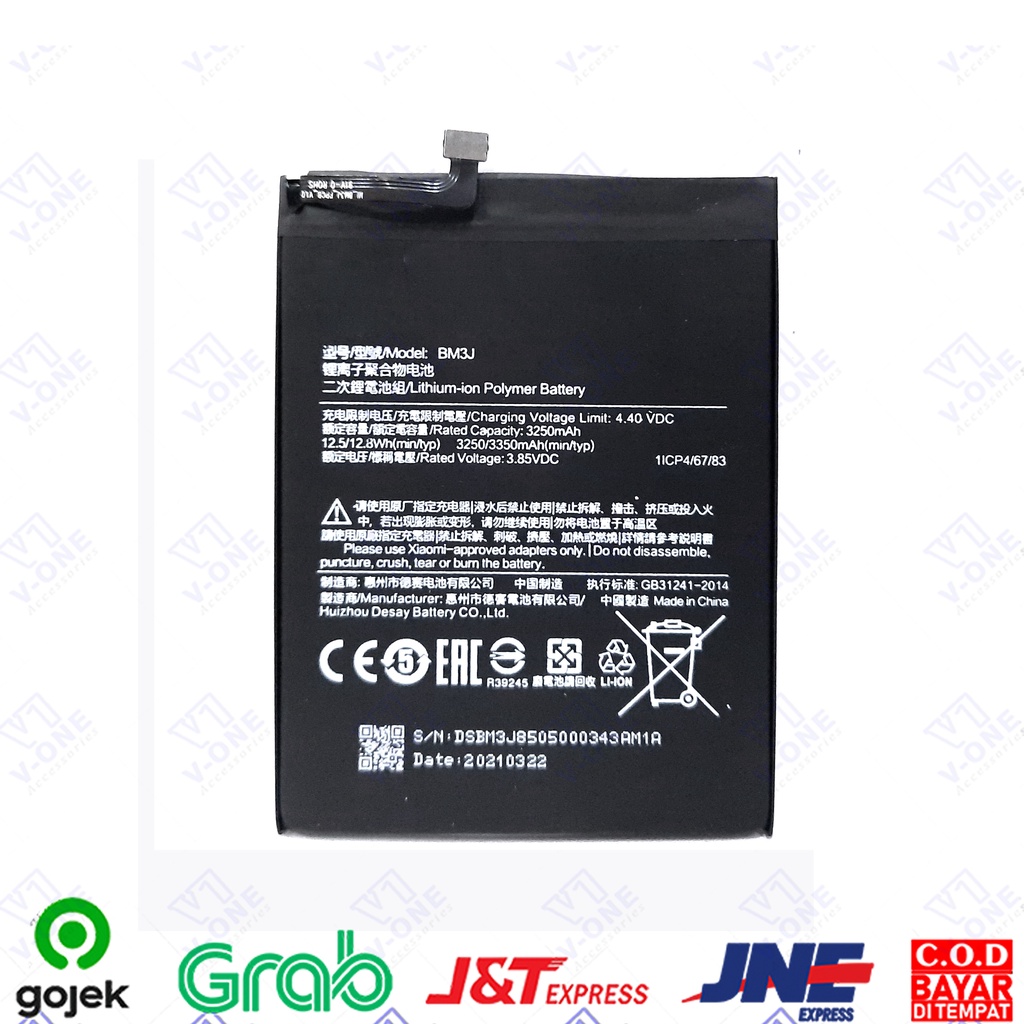 PPL- BATERAI BATTERY ORIGINAL XIAOMI BM3J XIAOMI MI 8 LITE / MI8 LITE / MI 8X