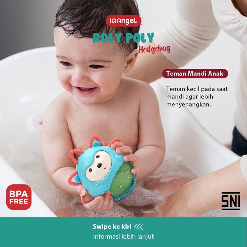 Iq Angel Roly Poly Hedgehog Toys - Mainan Gigitan Bayi Teether - Mainan motorik bayi edukatif