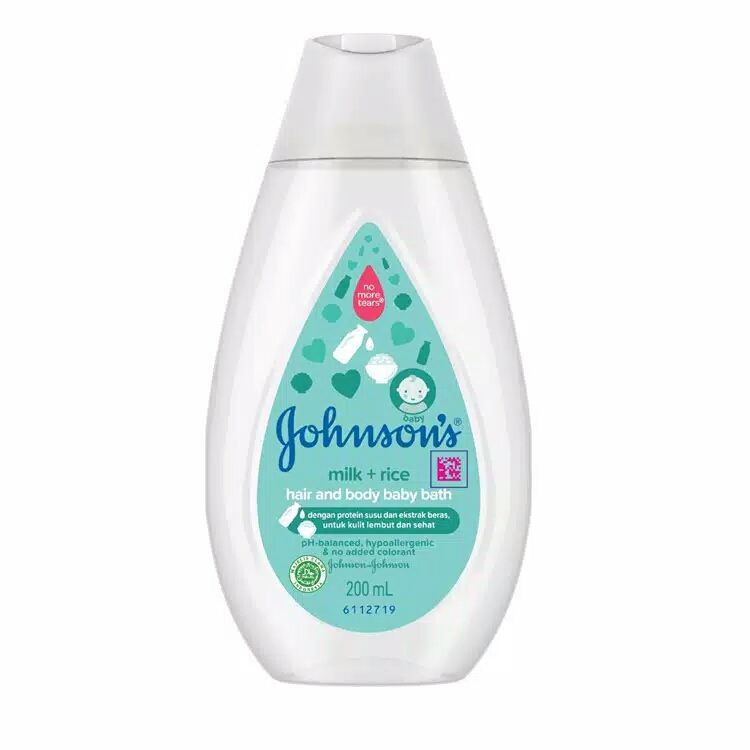 JOHNSONS HAIR &amp; BODY BATH  MILK RICE 200ML