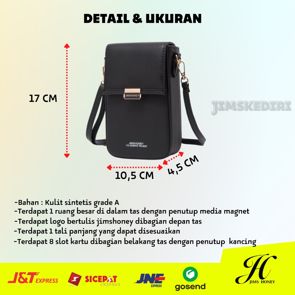 Jims honey Tas Selempang Sling Bag Tempat HP Remaja Cewek Wanita Import Mini Kecil Kekinian Terbaru Korea Lula Mini Bag